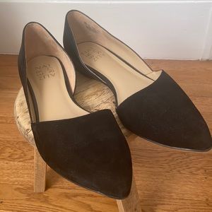 Naturalizer Samantha d’Orsay Flats Black Leather/Suede 8